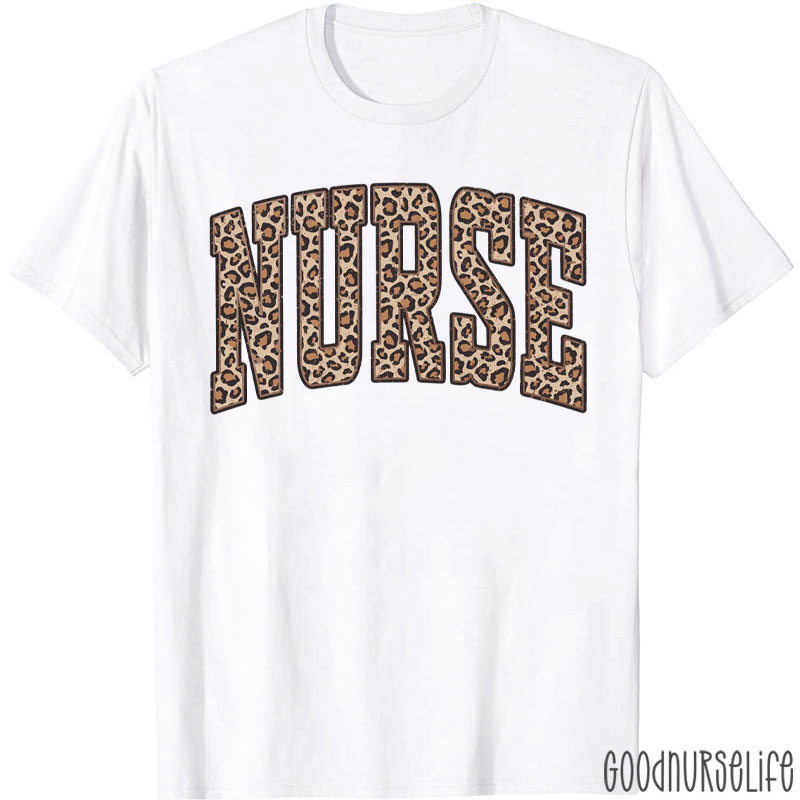 Leopard Print Nurse T-Shirt