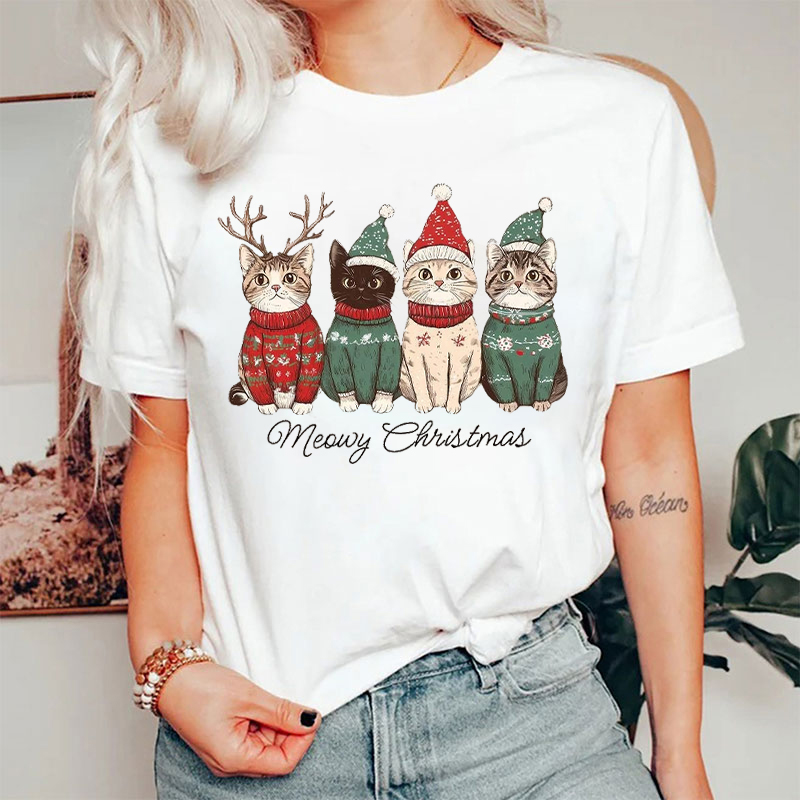 Meowy Christmas T-Shirt