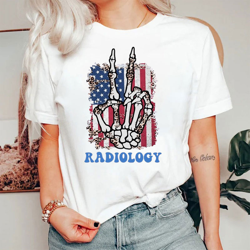 Funny USA Flag Radiology X-Ray T-Shirt