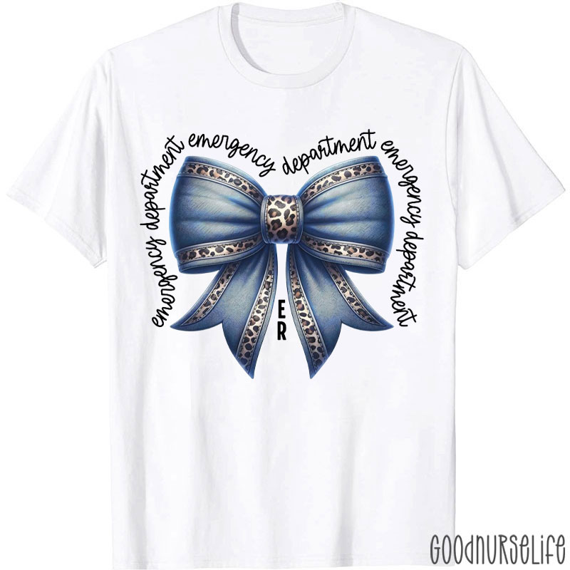 Funny Emergency Department Bow Nurse T-Shirt
