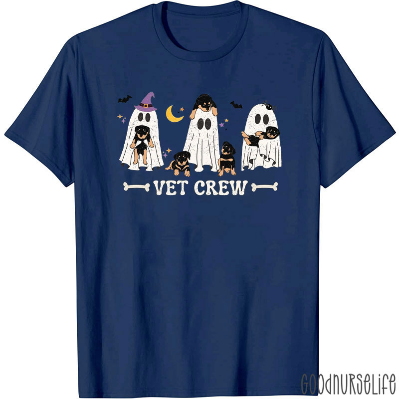 Dog And Ghosts Vet Crew Nurse T-Shirt
