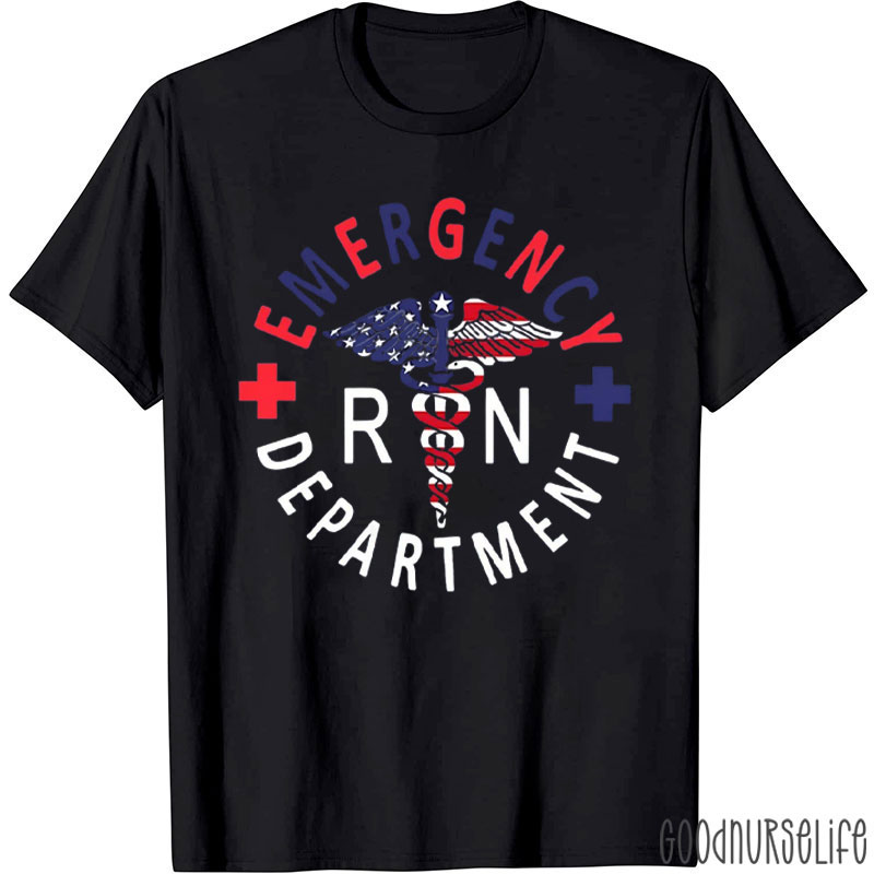Emergency Department 4th Of July USA Emergency Room Nurse T-Shirt