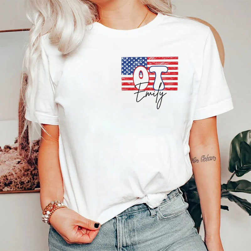 Personalized Occupational Therapy 4th Of July T-Shirt