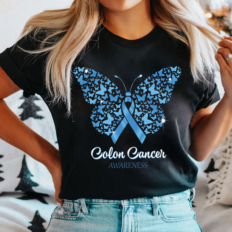 Blue Ribbon Colon Cancer Awareness T-shirt