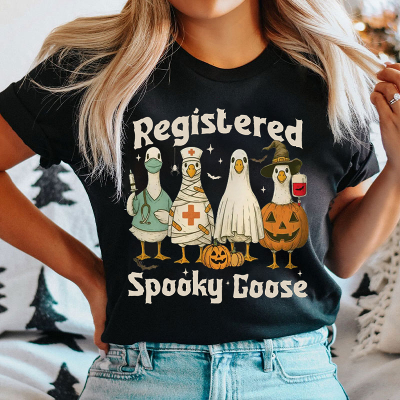 Registered Spooky Goose Nurse T-Shirt