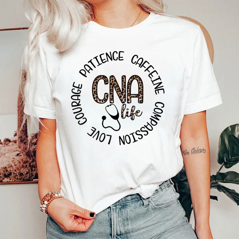 CNA Life Patience Caffeine Nurse T-Shirt