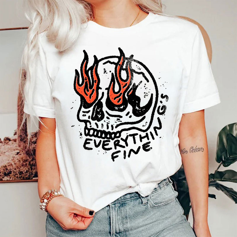 Vintage Everything Is Fine Nurse T-shirt