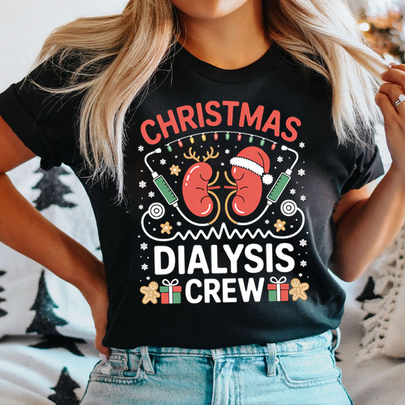Christmas Dialysis Crew Xmas T-Shirt