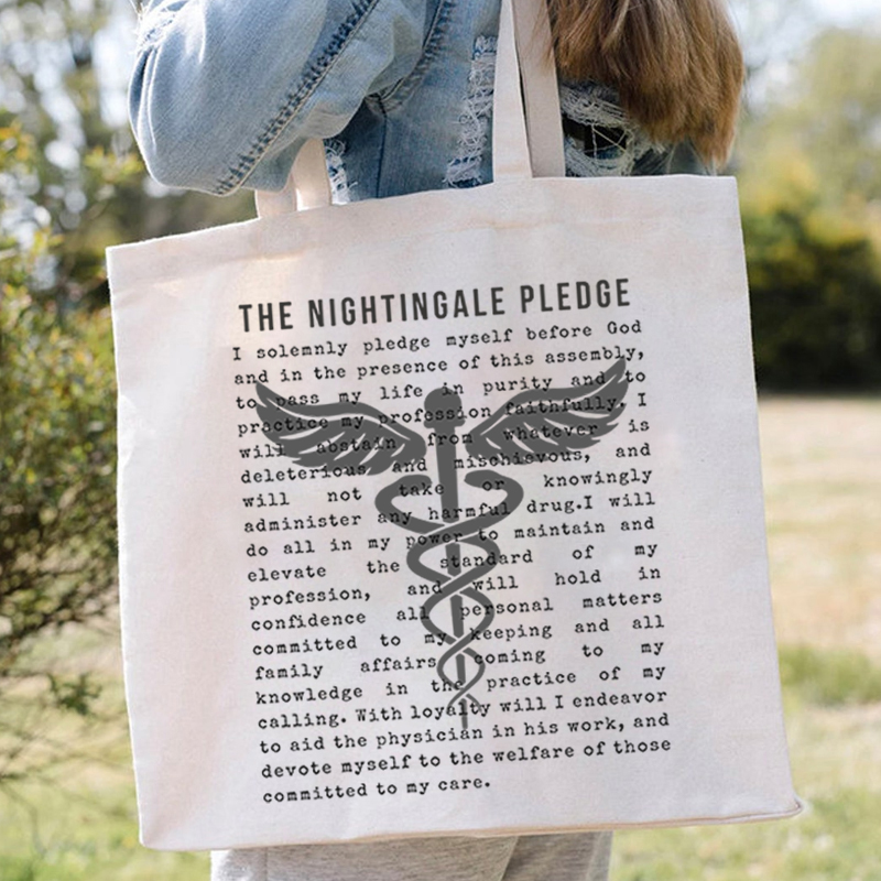 The Nightingale Pledge Nurse Tote Bag