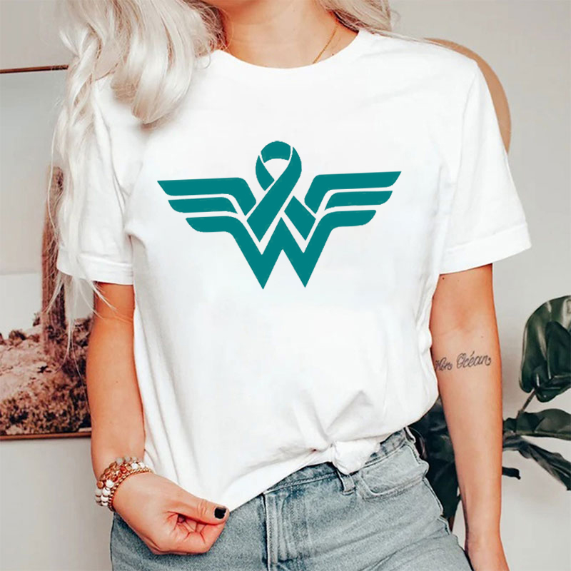 Teal Cancer Ribbon T-Shirt