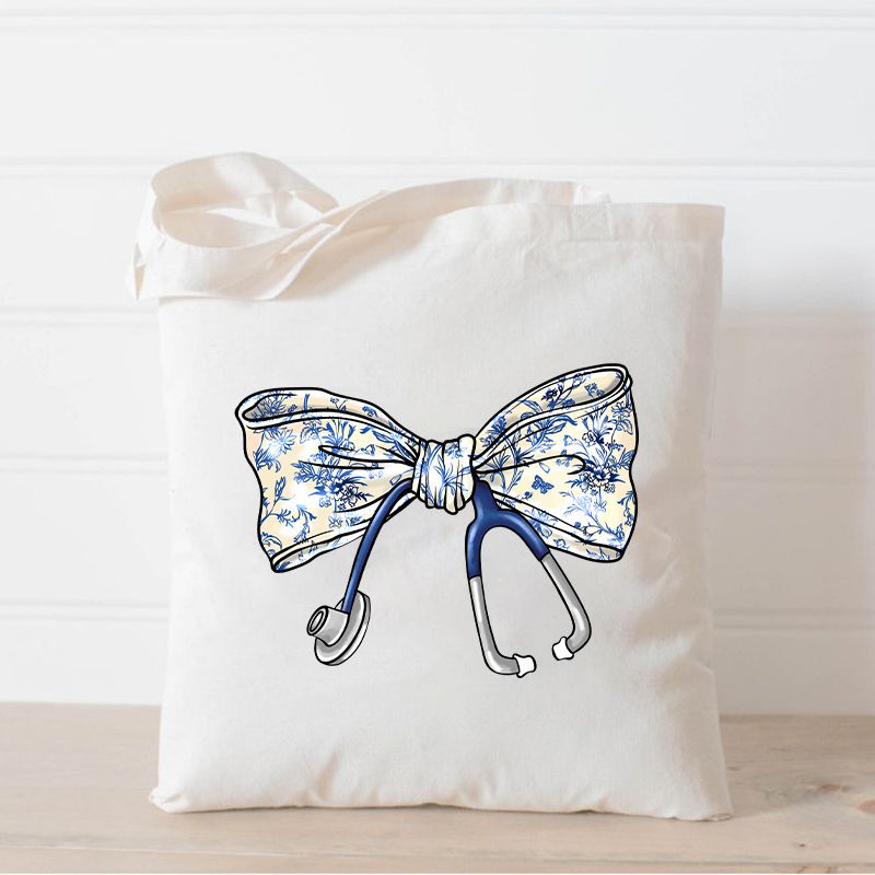 Stethoscope Bow Nurse Tote Bag