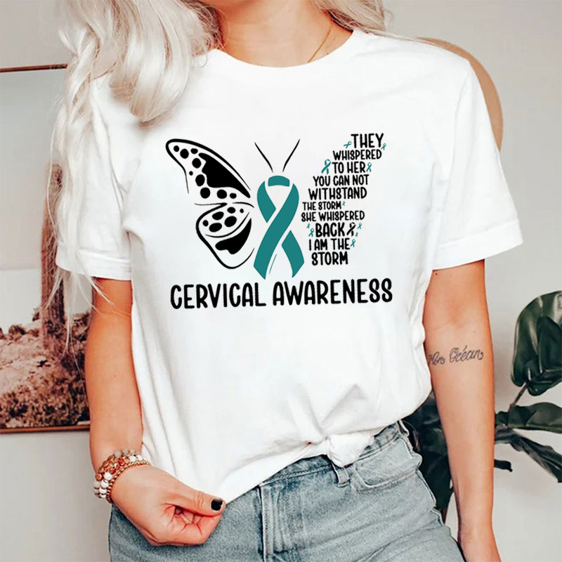 Cervical Awareness Butterfly T-Shirt