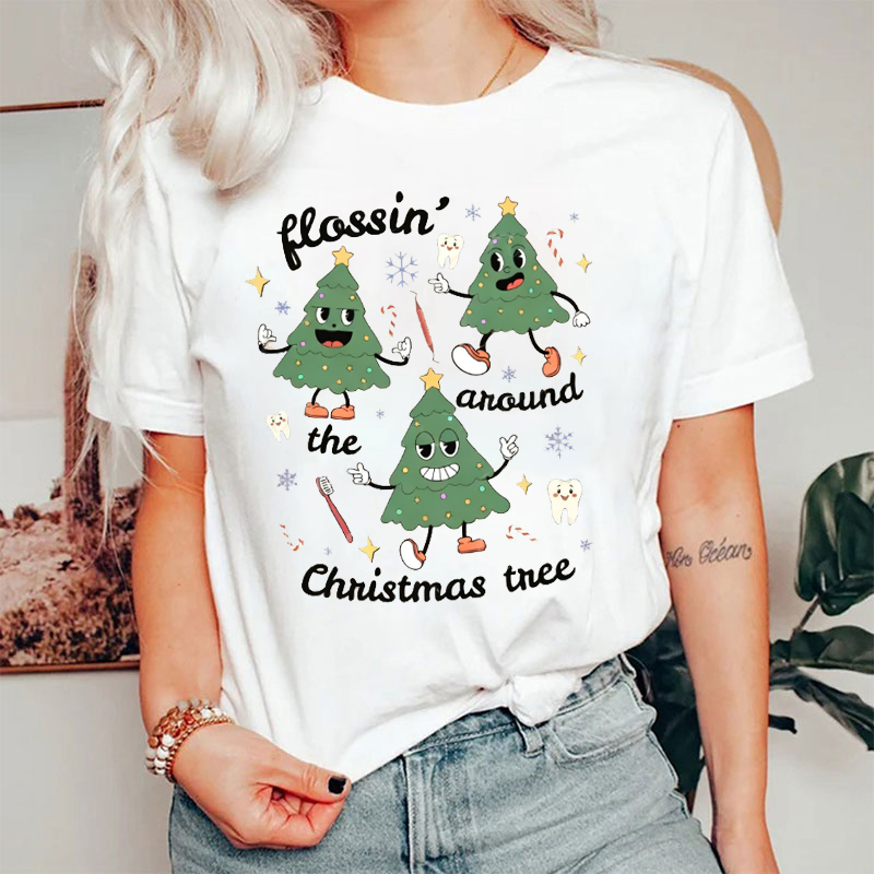 Flossing Around The Christmas Tree T-Shirt