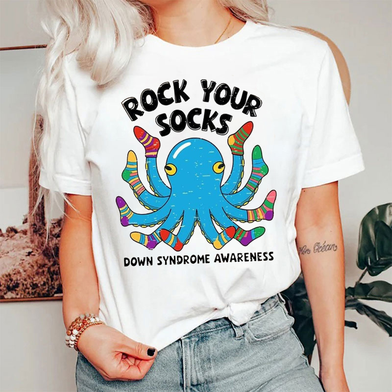 Rock Your Socks Down Syndrome Awareness T-shirt