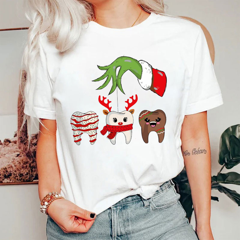 Hand Holding Xmas Teeth T-Shirt