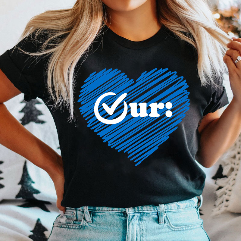 Check Your Colon Cancer Blue Heart T-shirt