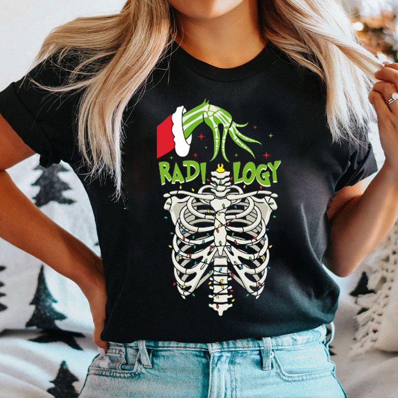 Radiology Rib Cage Xmas T-Shirt