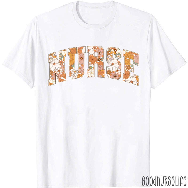 Floral Nurse Sublimation Nurse T-Shirt
