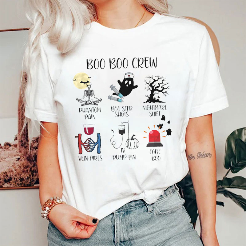 Boo Boo Crew Funny Nurse Puns Nurse T-Shirt