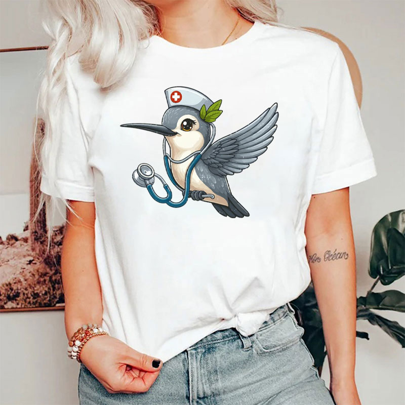 Funny Stethoscope Bird Nurse T-Shirt