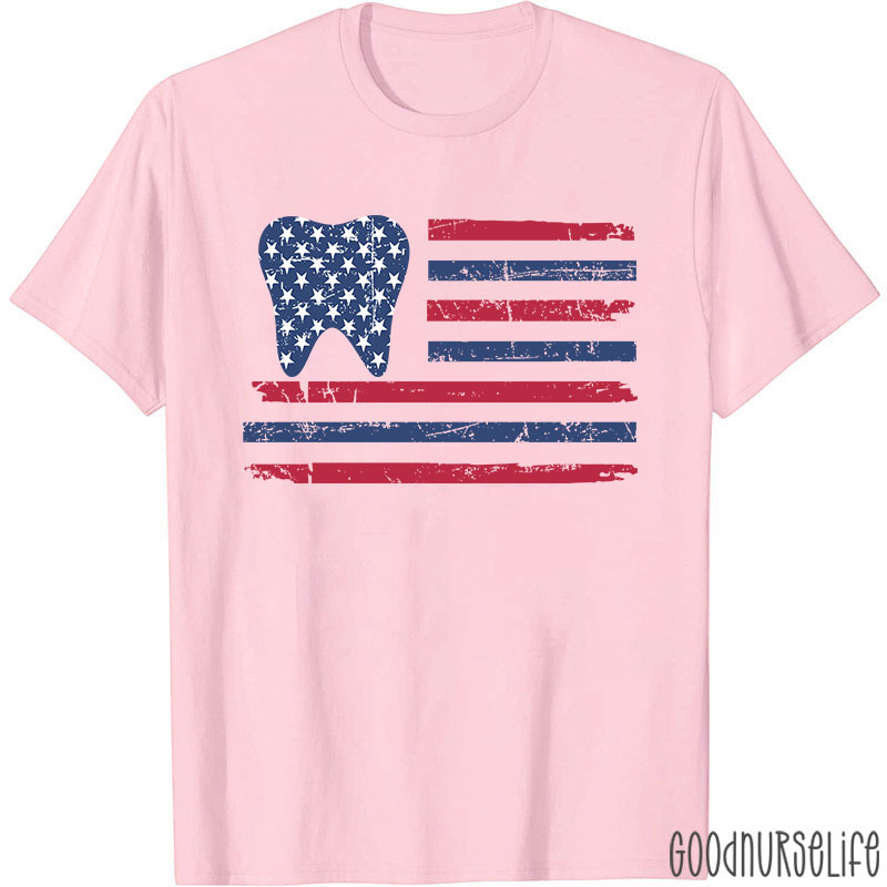 4Th Of July Dental Hygienist Patriotic Tooth T-Shirt