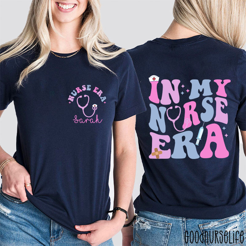 Personalized Stethoscope In My Nurse Era Nurse Two Sided T-Shirt