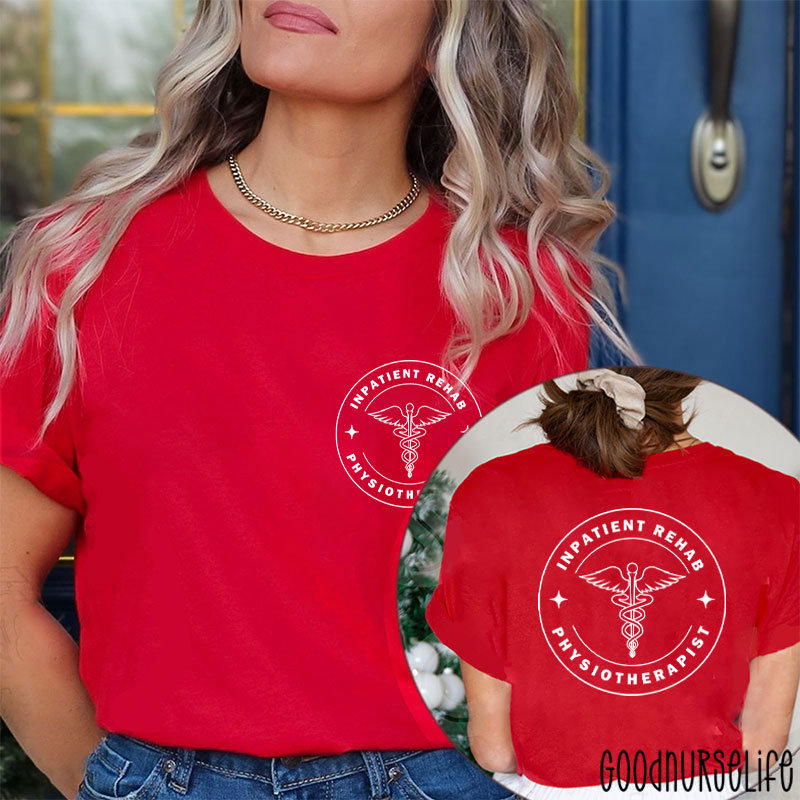 Personalized Medical Symbols Nurse Two Sided T-Shirt