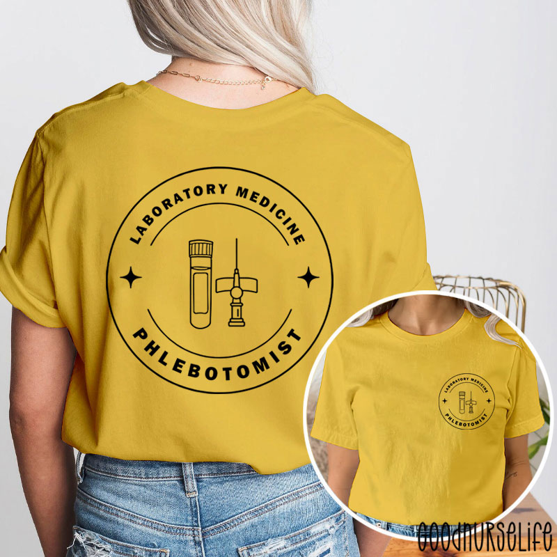 Personalized Medical Symbols Nurse Two Sided T-Shirt