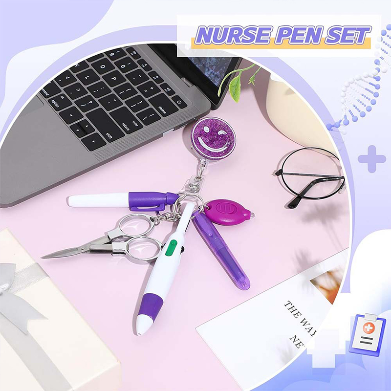 Glitter Smiley Nurse Badge Reel