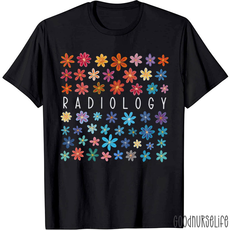 Personalized Radiology Technologist Floral T-Shirt