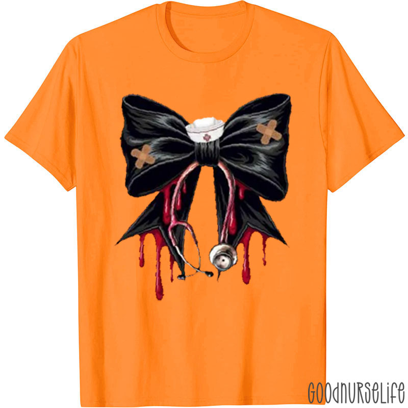 Bloody Nurse Bow Nurse T-Shirt