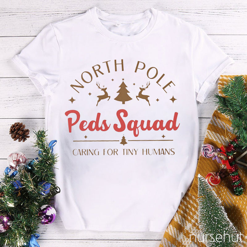 North Pole Peds Squad Nurse T-Shirt