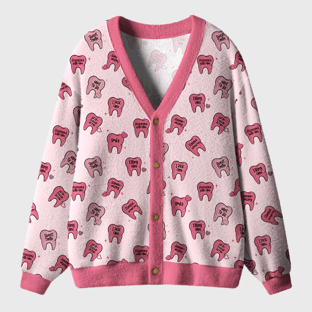 Mint To Be Valentine Dentist Ugly Cardigan Sweaters