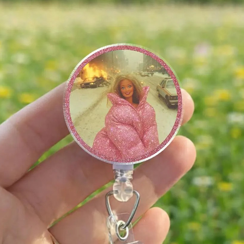 Distressed Doll Meme Nurse Badge Reel