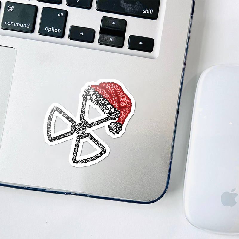 Rad Tech Christmas Santa Hat Stickers
