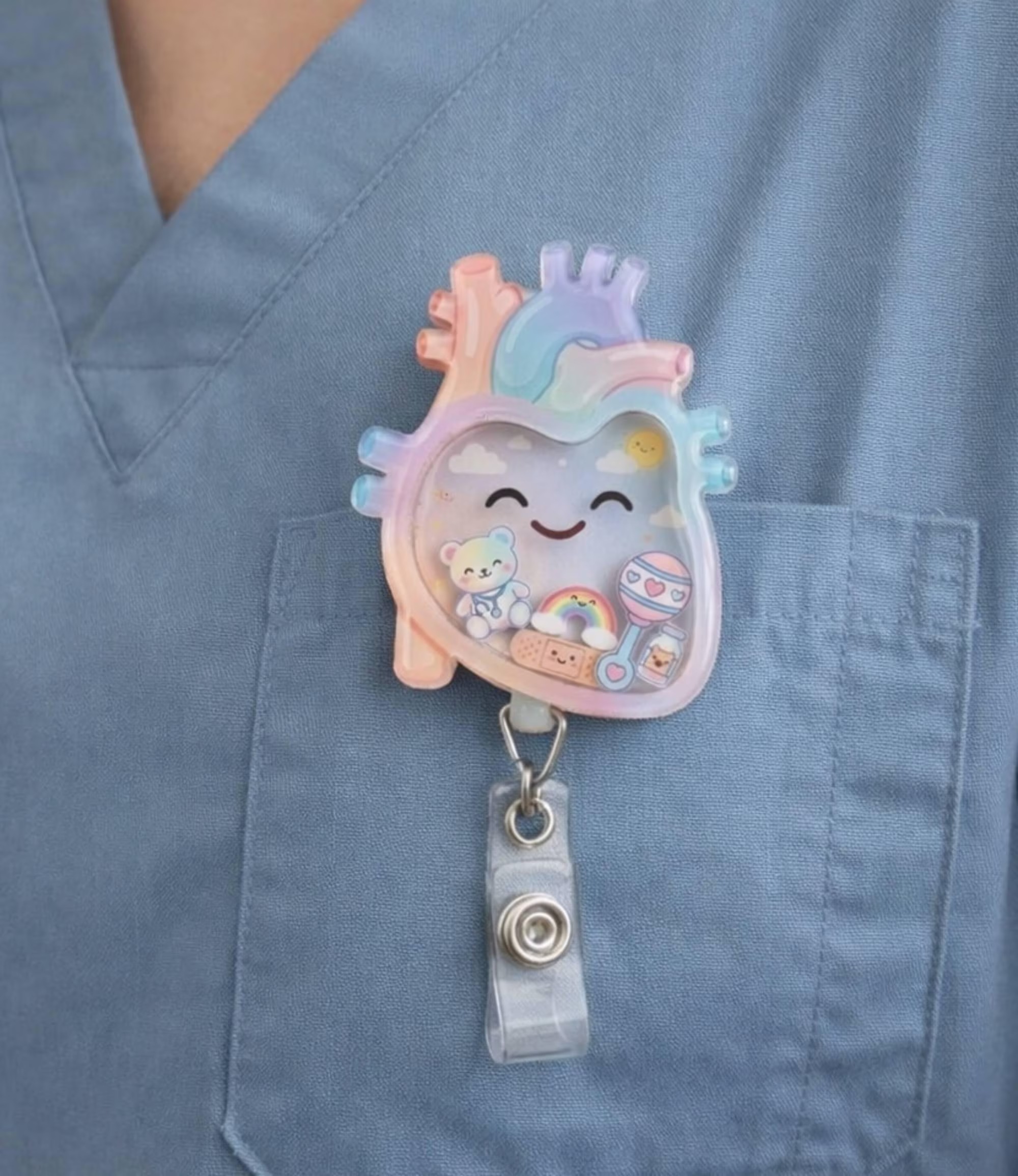 Anatomical Heart Shaker Badge Reel