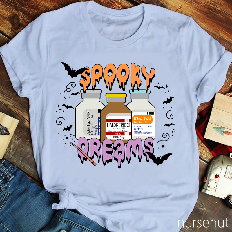 Halloween Spooky Dreams Nurse T-Shirt