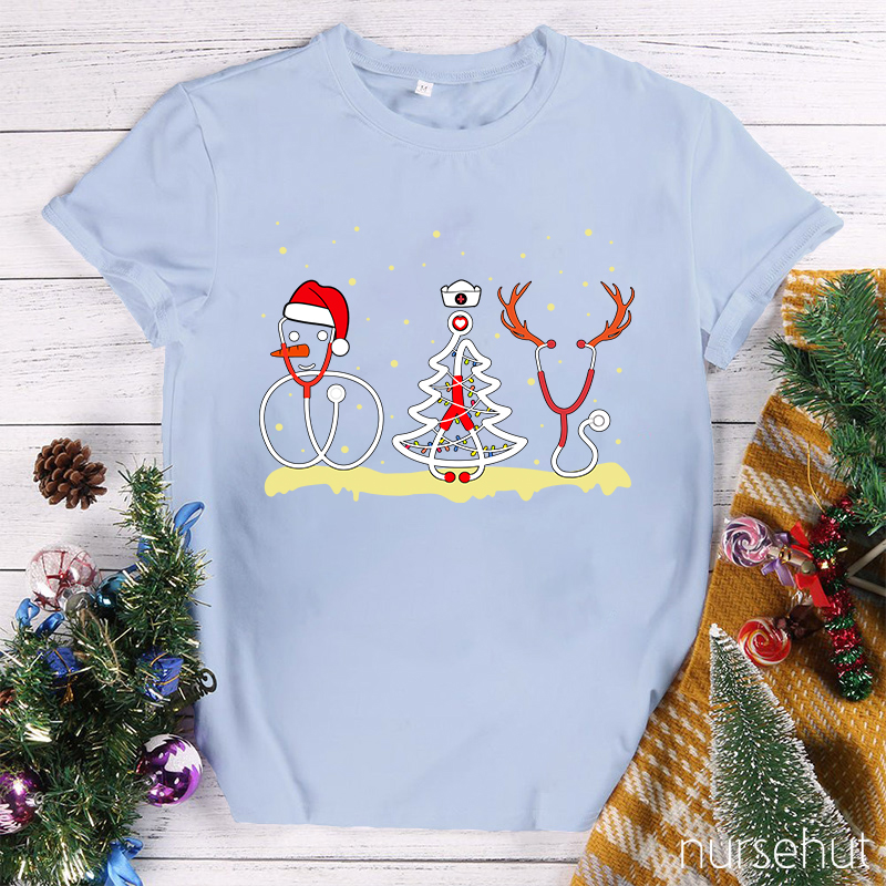Hope It's Going To Be A White Christmas Nurse T-Shirt