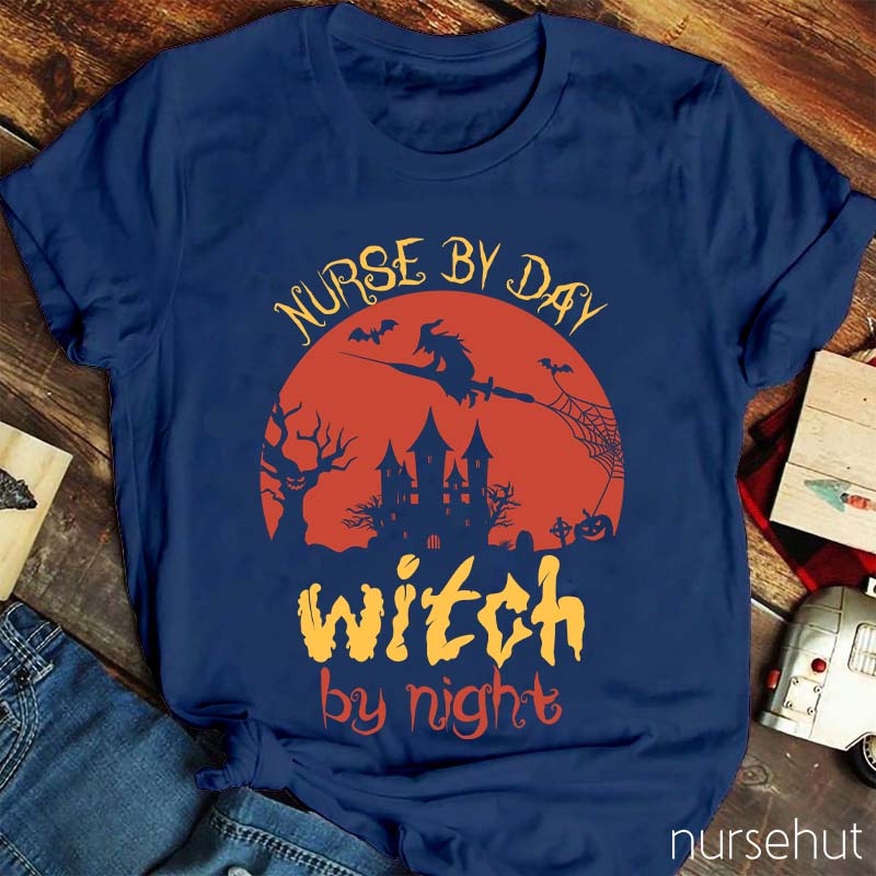 Nurse By Day Witch By Night Nurse T-Shirt