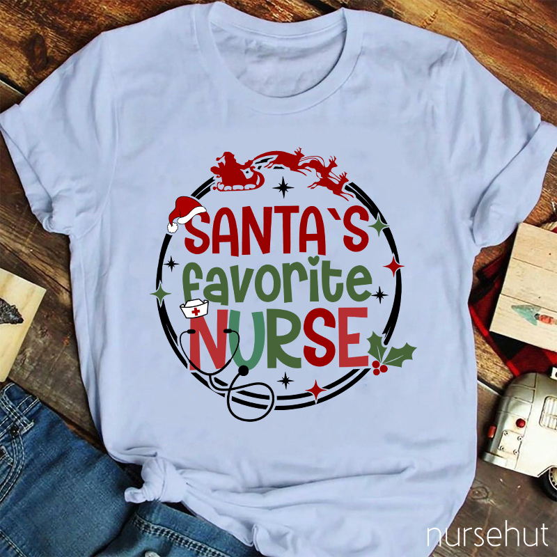 Santa's Favorite Nurse T-Shirt