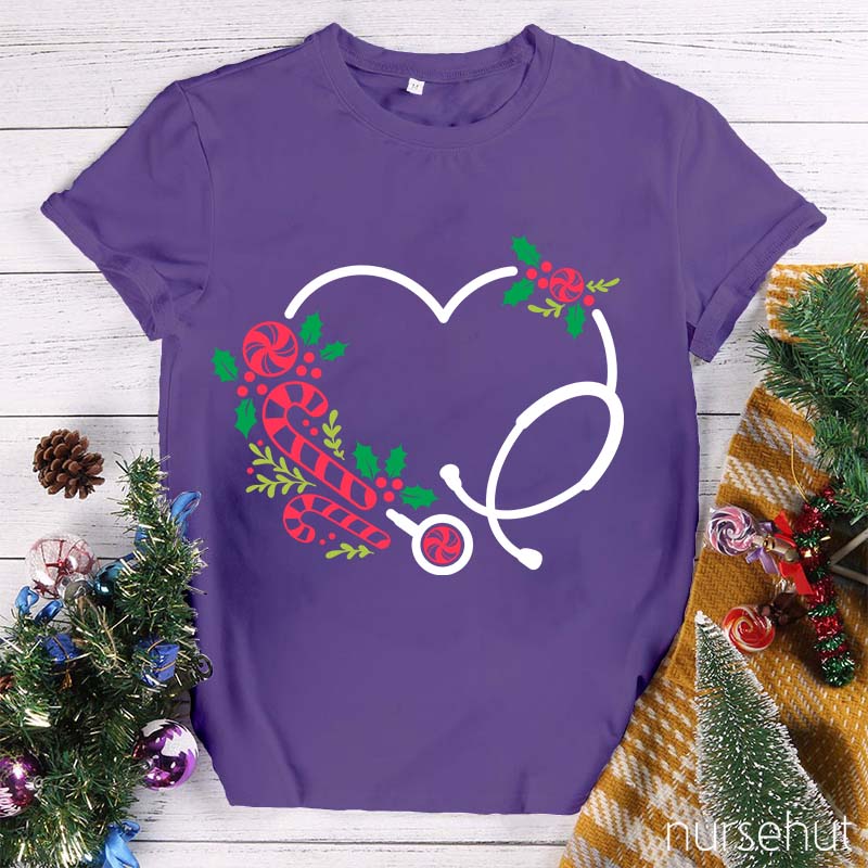 Christmas Stethoscope Nurse T-Shirt