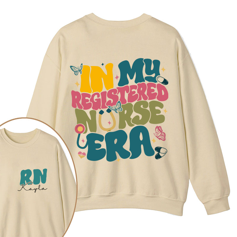 Personalized In My Nurse Era Nurse Two Sided Sweatshirt