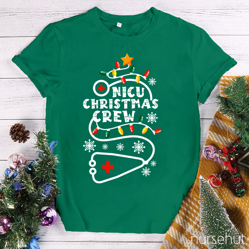 Personalized Christmas Crew Nurse T-Shirt
