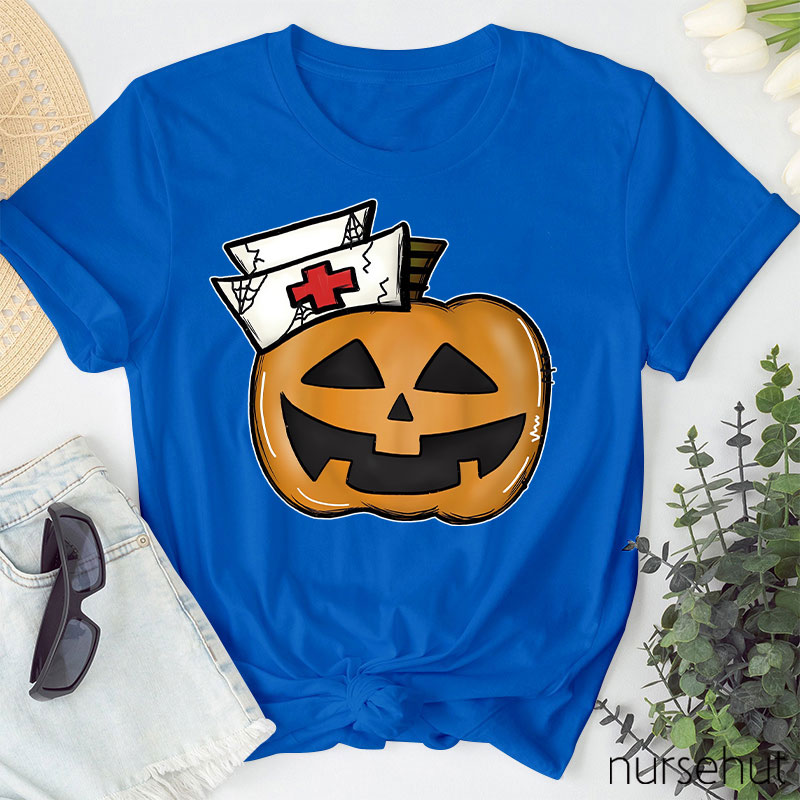 Halloween Pumkin Nurse T-Shirt