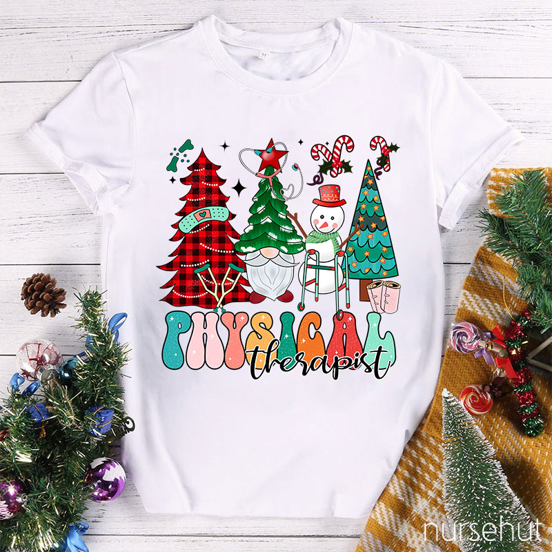 Physical Therapist Christmas Vibes Nurse T-Shirt