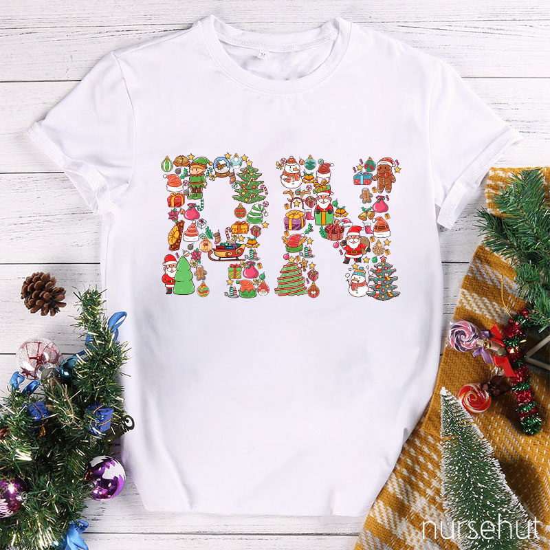 Personalized Christmas Element Nurse T-Shirt
