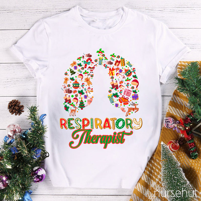 Christmas Vibes Respiratory Therapist Nurse T-Shirt