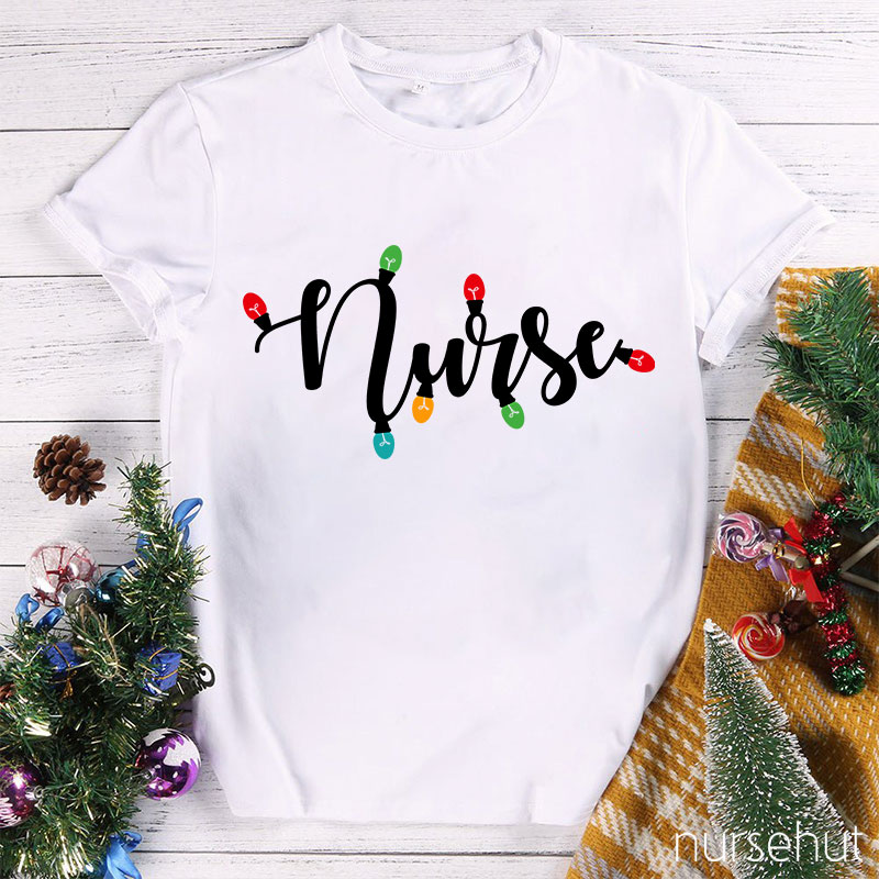 Christmas Light Nurse T-Shirt