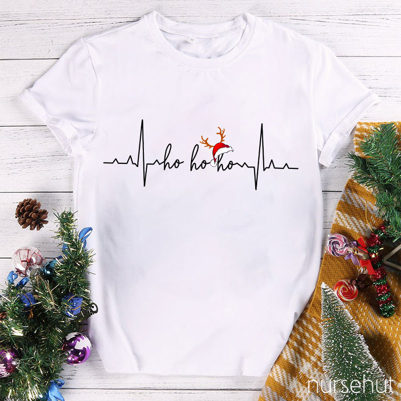 The Heart Beats Before Christmas Are Happy Nurse T-Shirt