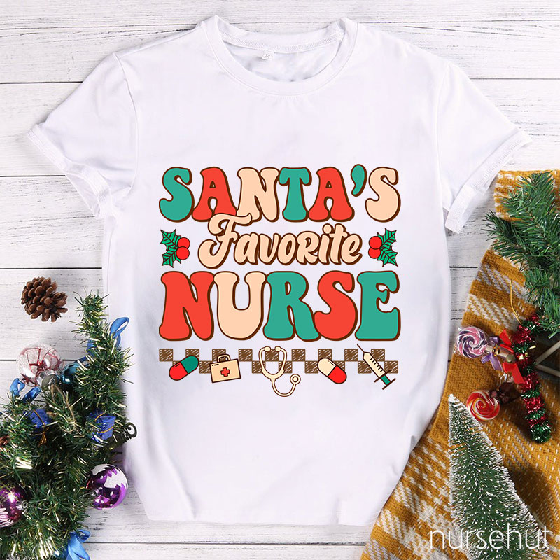 I'm Santa's Favorite Nurse T-Shirt